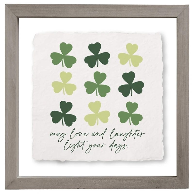 Light Your Days Clover Framed Art Print