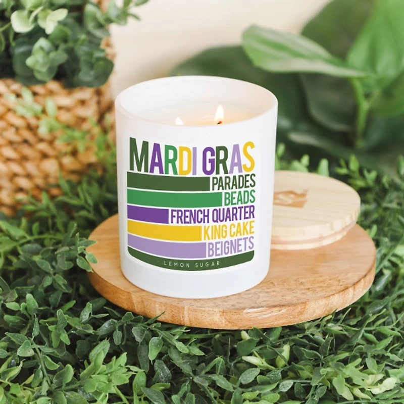Mardi Gras Stripes 2-Wick Jar Candle