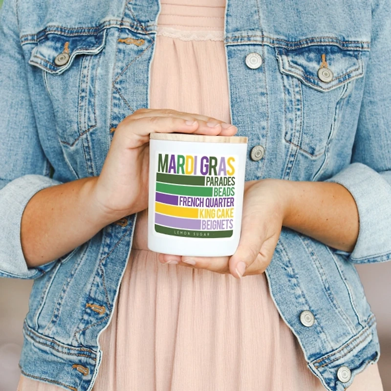 Mardi Gras Stripes 2-Wick Jar Candle