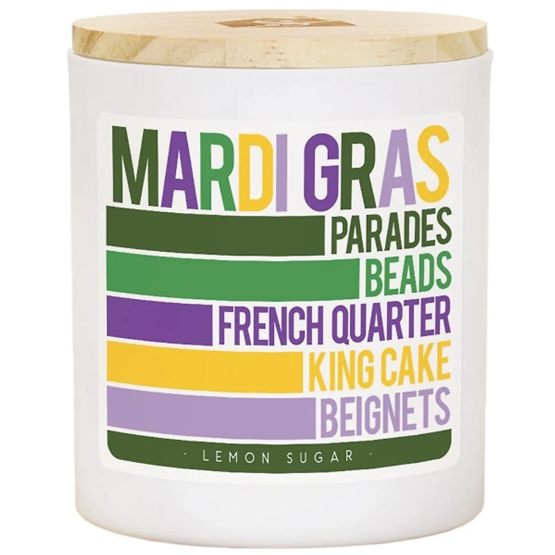 Mardi Gras Stripes 2-Wick Jar Candle