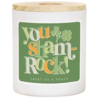 You Sham-rock Sweet as Peach Jar Candle