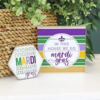 Mardi Gras Sign & Coaster 2-pc. Gift Set