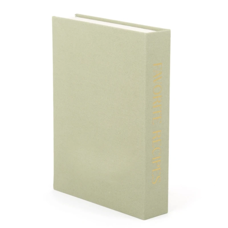 Favorite Recipes Linen Book Box