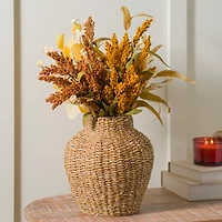 Natural Seagrass Woven Vase, 12 in.