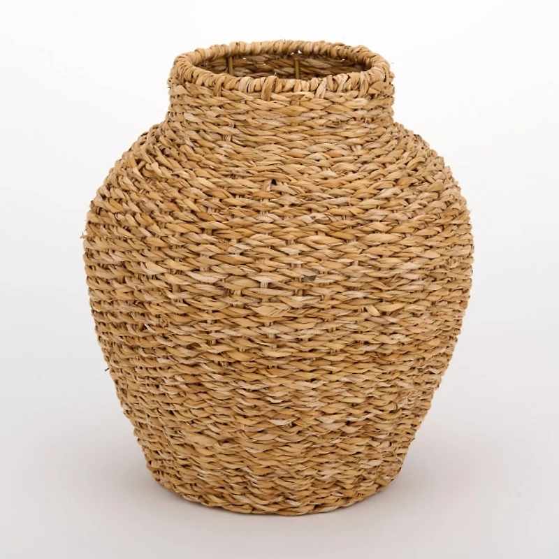 Natural Seagrass Woven Vase, 12 in.