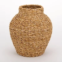 Natural Seagrass Woven Vase, 12 in.