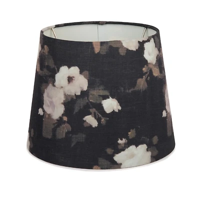 Dark Floral Tapered Lamp Shade, 7x9x9