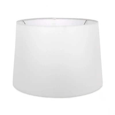 White Linen Tapered Drum Lamp Shade, 13x15x10