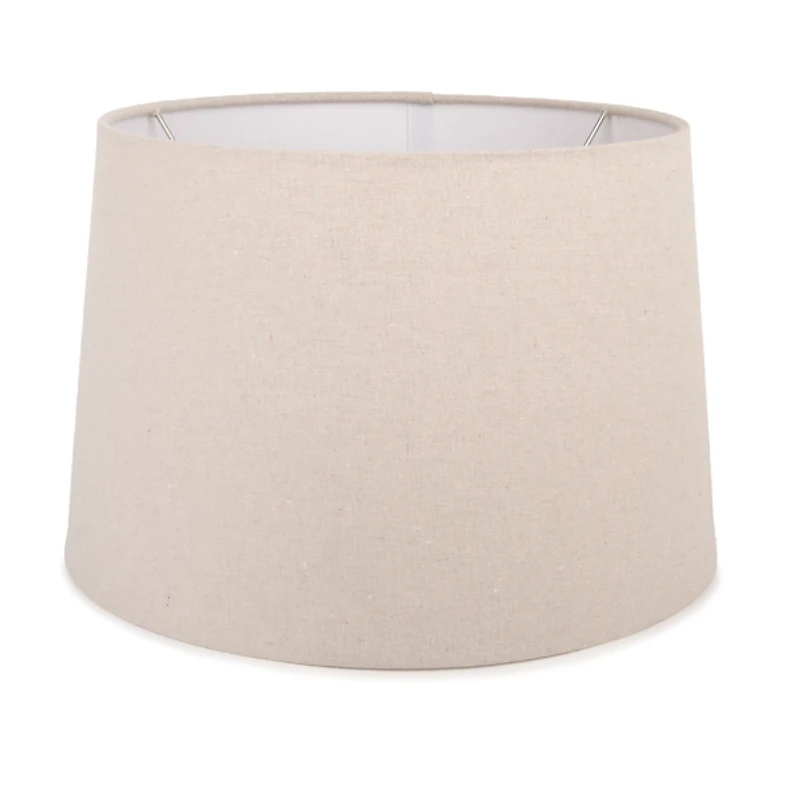 Tan Linen Tapered Drum Lamp Shade, 13x15x10