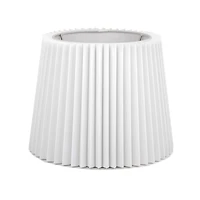 White Hard Pleated Tapered Lamp Shade, 7x9x9