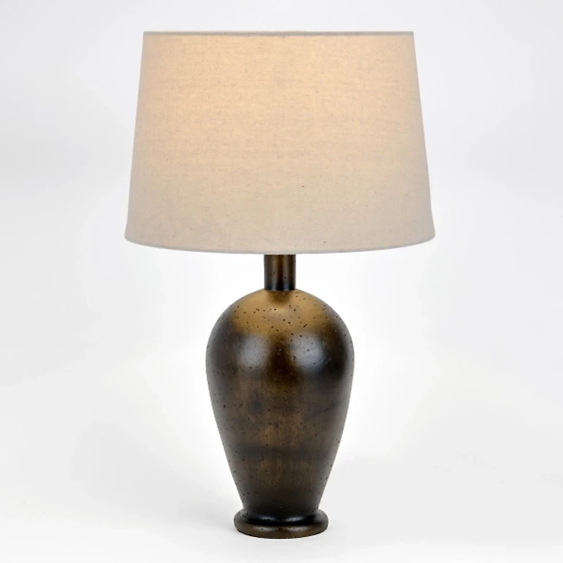 Distressed Black Curved Large Table Lamp Base