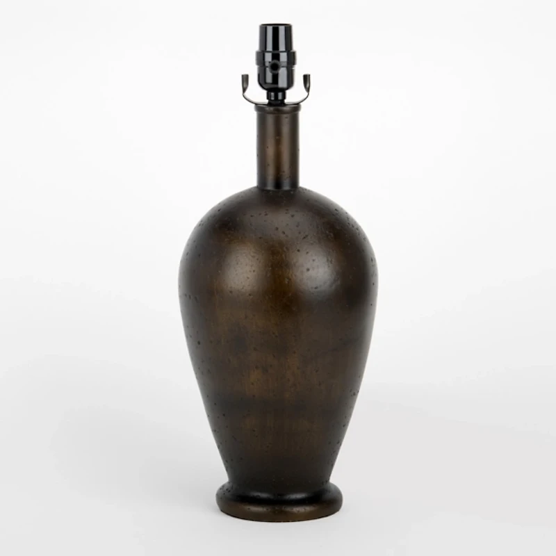 Distressed Black Curved Large Table Lamp Base