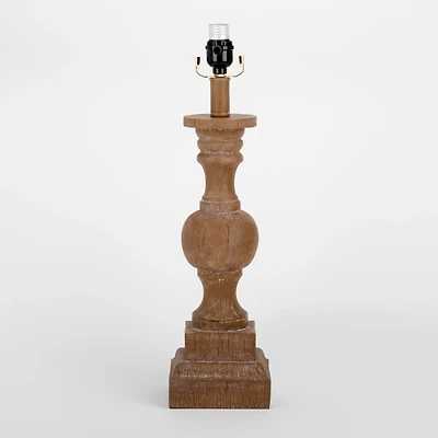 Faux Wood Spindle Large Table Lamp Base