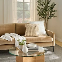 Jute and Cotton Woven Pillow