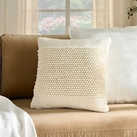 Ivory Loop Knot Center Pillow