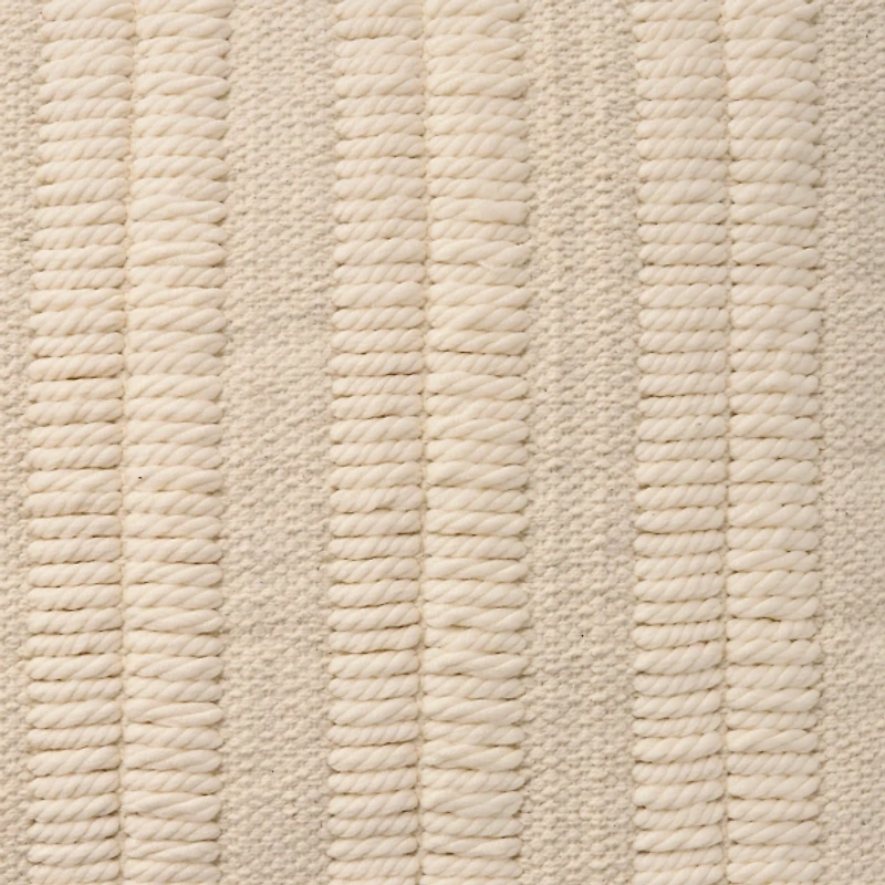 Ivory Woven Stripe Pillow