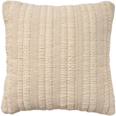 Ivory Woven Stripe Pillow