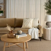 Ivory Distressed Diamond Pillow