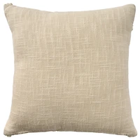 Ivory Distressed Diamond Pillow