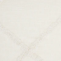 White Distressed Diamond Pillow