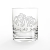 Drink to That Whiskey Glasses, Set of 2