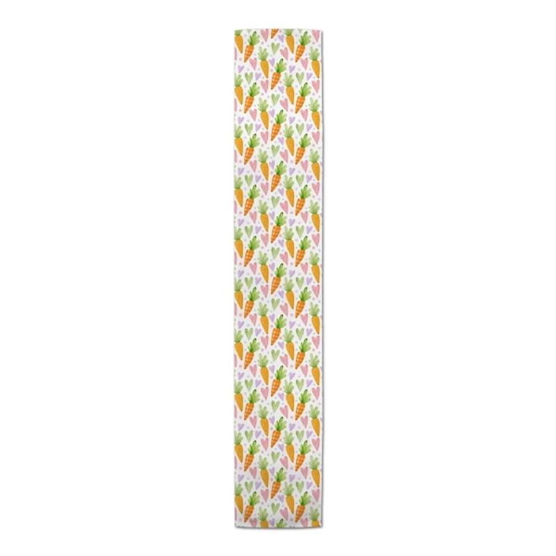 Carrots and Hearts Easter Table Runner, 90 in.