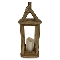 LED Pinewood Lantern, 19 in.