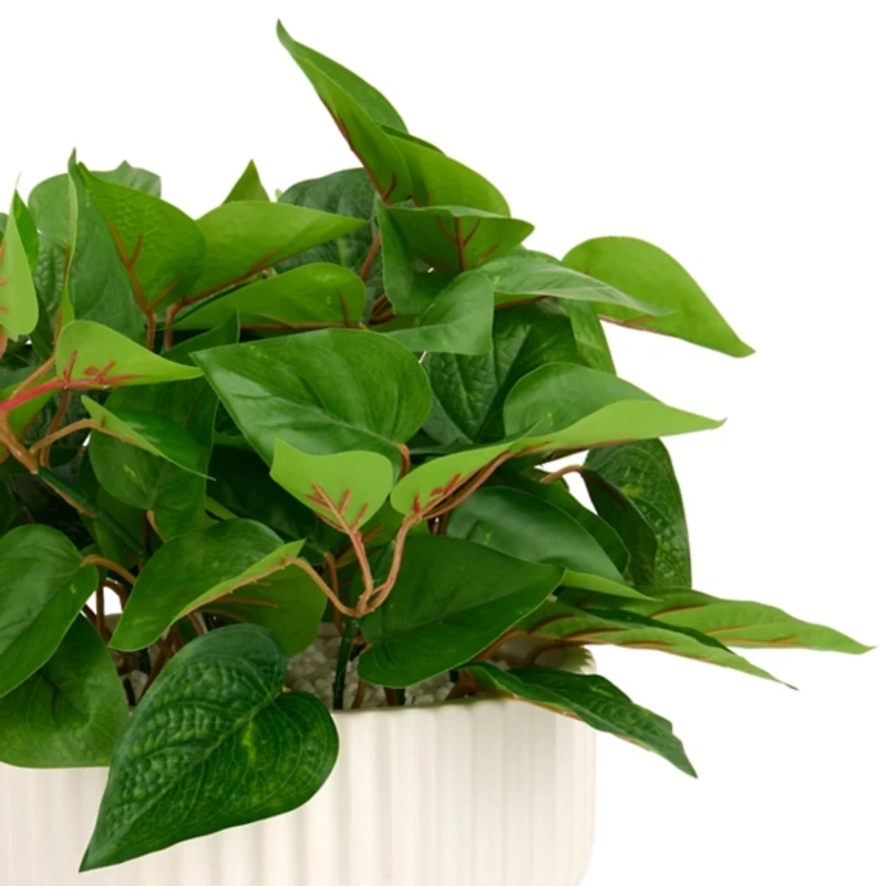 Tea Leaf Arrangement in Ceramic Pot