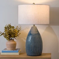 Luca Blue Ceramic Table Lamp