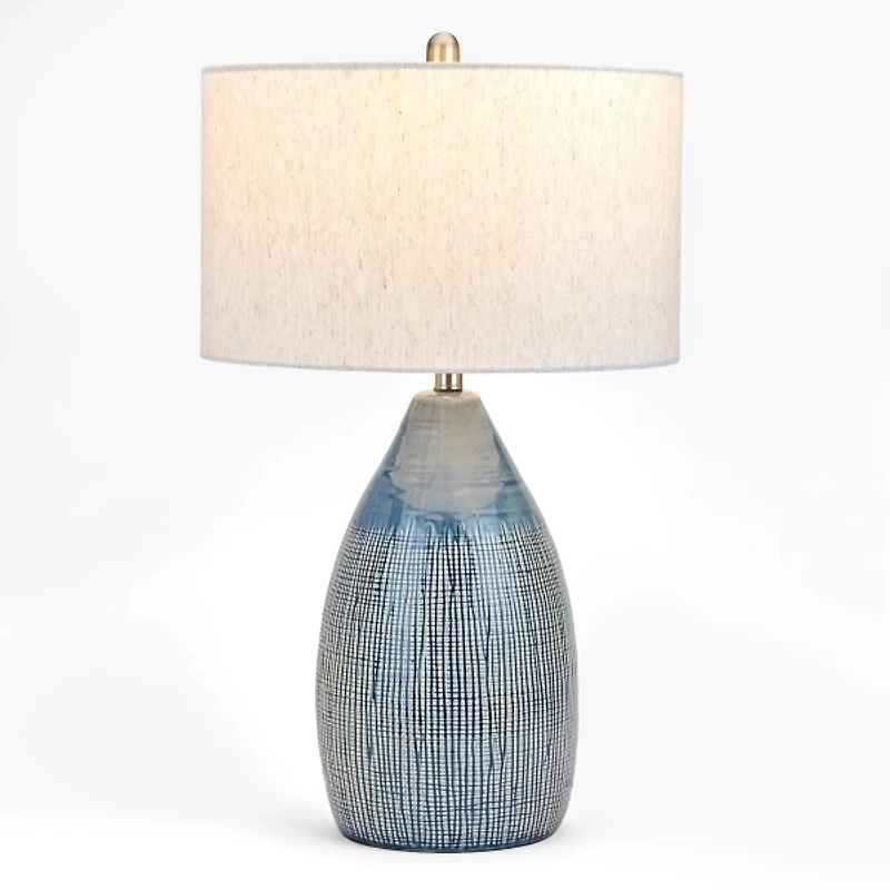 Luca Blue Ceramic Table Lamp