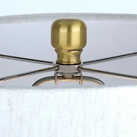 Ivory Basketweave Ceramic Table Lamp