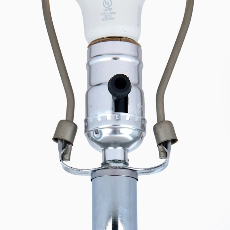 Ivory Basketweave Ceramic Table Lamp