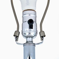 Ivory Basketweave Ceramic Table Lamp