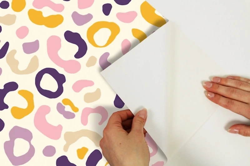 Purple Leopard Pattern Peel and Stick Wallpaper
