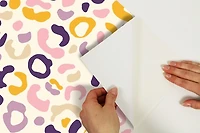 Purple Leopard Pattern Peel and Stick Wallpaper