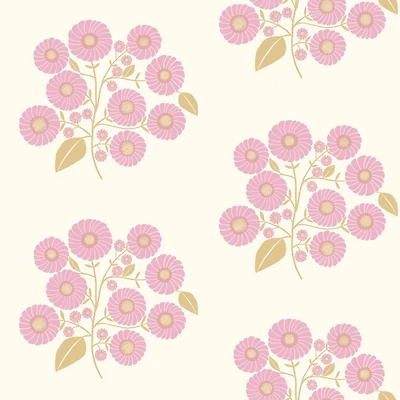Pink Lilac Floral Peel and Stick Wallpaper