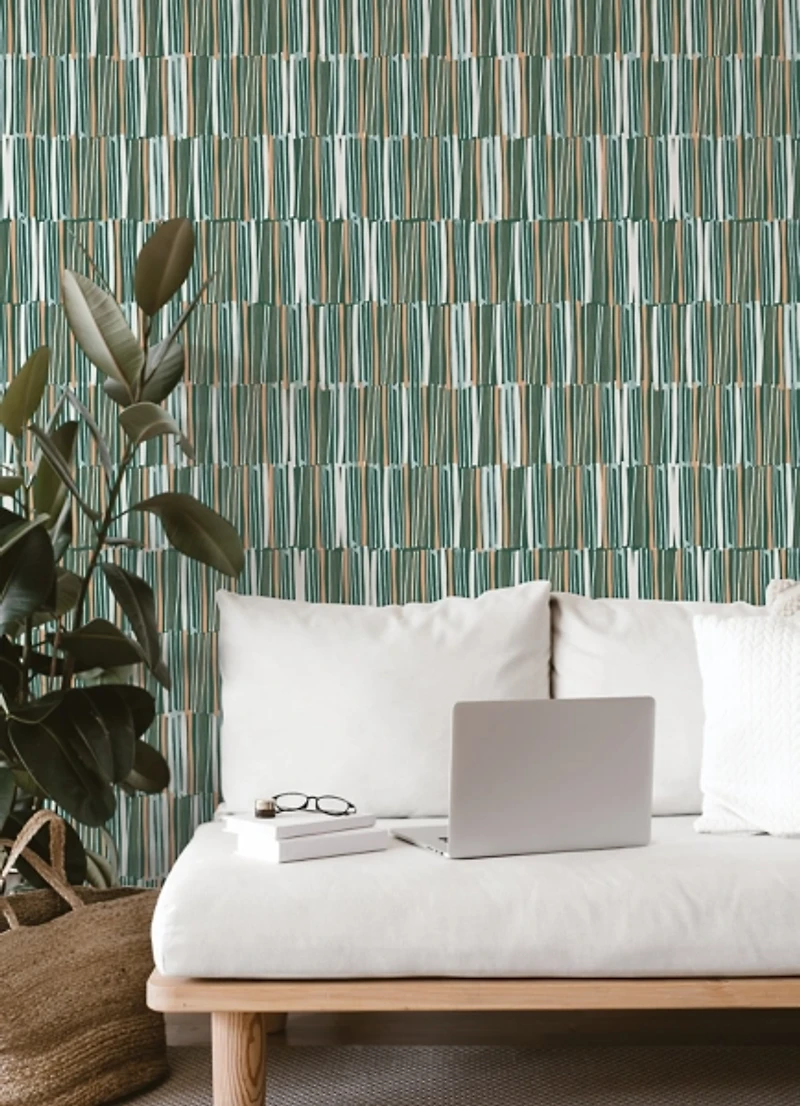 Green Thistle Kids Peel and Stick Wallpaper