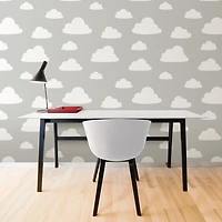Gray Clouds Kids Peel and Stick Wallpaper