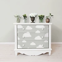 Gray Clouds Kids Peel and Stick Wallpaper