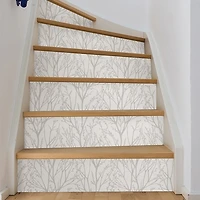 Silver Treetops Kids Peel and Stick Wallpaper