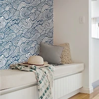 Navy Saybrook Kids Peel and Stick Wallpaper