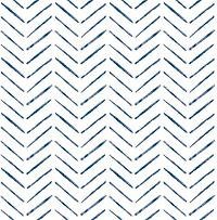 Blue and White Chevron Peel and Stick Wallpaper