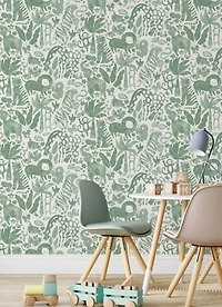 Green Safari Kids Stick and Peel Wallpaper