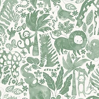 Green Safari Kids Stick and Peel Wallpaper