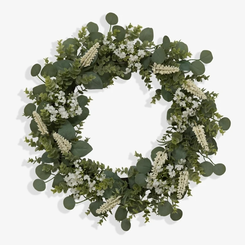 White Berry and Eucalyptus Wreath