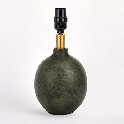 Round Green Resin Small Table Lamp Base