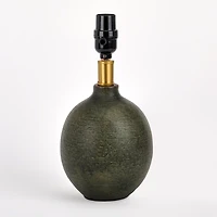 Round Green Resin Small Table Lamp Base