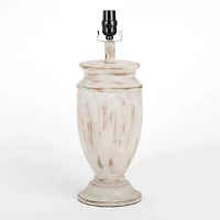 Distressed White Urn Large Table Lamp Base