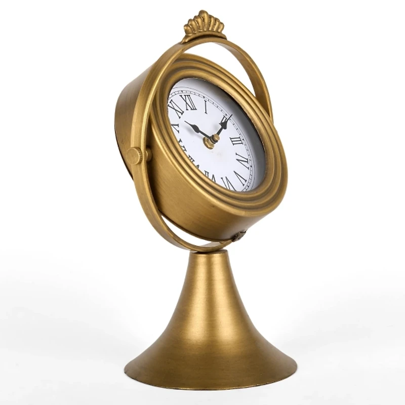 Gold Metal Tabletop Clock