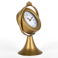 Gold Metal Tabletop Clock
